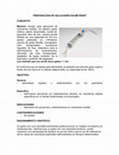 Research paper thumbnail of PREPARACIÓN DE SOLUCIONES EN METRISET