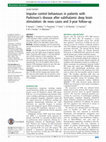 Research paper thumbnail of Impulse control behaviours in patients with Parkinson's disease after subthalamic deep brain stimulation: de novo cases and 3-year follow-up