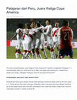 Research paper thumbnail of Pelajaran dari Peru untuk Sepak Bola Indonesia