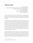 Research paper thumbnail of Violencia y salud