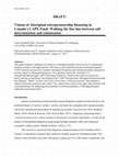 Research paper thumbnail of Visions of Aboriginal entrepreneurship financing in Canada’s CAPE Fund: Walking the fine line between self-determination and colonization