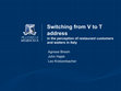 Research paper thumbnail of Switching from V to T address in Italian