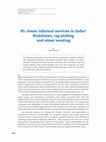 Research paper thumbnail of Green informal services in India? Rickshaws, rag picking and street vending