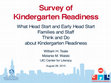 Research paper thumbnail of What Head Start and Early Head Start  Families and Staff  Think and Do  about Kindergarten Readiness