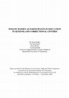 Research paper thumbnail of INMATE WOMEN AS PARTICIPANTS IN EDUCATION IN QUEENSLAND CORRECTIONAL CENTRES