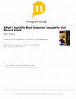 Research paper thumbnail of A Poet's Search for Black Humanism: Requiem for Alvin Bernard Aubert