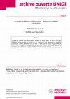 Research paper thumbnail of BEREIZIAT, Gérald, et al., BUARD, Jean-François (Ed.). La grotte de l'Abbaye I Chazey-Bons : Rapport de synthèse 2010-2012. [Mandate from:] Institut Forel. Genève : Institut Forel, 2012