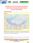 Research paper thumbnail of THE IMPACT OF ICTs IN THE LIVES OF PEOPLE: A CASE STUDY OF MMAPHASHALALA VILLAGE KITSONG CENTRE USERS