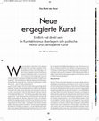 Research paper thumbnail of Neue engagierte Kunst. Über das Verhältnis von Kunst und Aktivismus