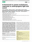 Research paper thumbnail of A framework to assess evolutionary responses to anthropogenic light and sound