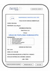 Research paper thumbnail of FACULTAD DE CIENCIAS AMBIENTALES CURSO: BIOLOGIA PROFESOR: Arturo Muguia INFORME DE PRÁCTICA VIRUS DE PAPILOMA HUMANA(VPH