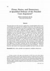 Research paper thumbnail of Firms, States, and Democracy: A Qualified Defense of the Parallel Case Argument (LEAP, 2014)