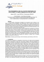 Research paper thumbnail of The environmental risk as a factor conditioning the development of human communities in historic times