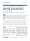 Research paper thumbnail of Spatial-temporal distribution of salinity and temperature in the Oued Loukkos estuary, Morocco: using vertical salinity gradient for estuary classification