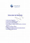 Research paper thumbnail of Velocidad de Reacción