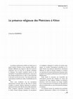 Research paper thumbnail of La presence religieuse des Phéniciens à Kition