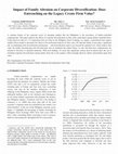 Research paper thumbnail of Impact of Family Altruism on Corporate Diversification: Does Entrenching on the Legacy Create Firm Value?