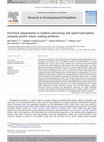 Research paper thumbnail of Preschool impairments in auditory processing and speech perception uniquely predict future reading problems