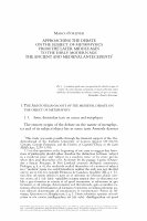 Research paper thumbnail of Approaching the Debate on the Subject of Metaphysics from the Later Middle Ages to the Early Modern Age: The Ancient and Medieval Antecedents