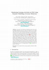 Research paper thumbnail of Monitoring Learning Activities in PLE Using Semantic Modelling of Learner Behaviour