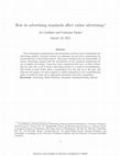 Research paper thumbnail of How do advertising standards affect online advertising?