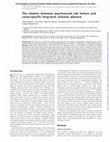 Research paper thumbnail of The relation between psychosocial risk factors and cause-specific long-term sickness absence