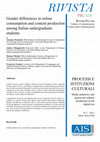 Research paper thumbnail of Gender differences in online consumption and content production among Italian undergraduate students