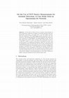 Research paper thumbnail of On the Use of TCP Passive Measurements for Anomaly Detection: A Case Study from an Operational 3G Network