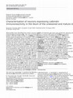 Research paper thumbnail of Characterisation of neurons expressing calbindin immunoreactivity in the ileum of the unweaned and mature sheep