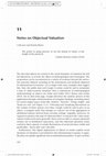 Research paper thumbnail of Notes on Objectual Valuation