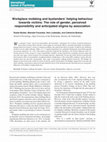 Research paper thumbnail of Workplace mobbing and bystanders' helping behaviour towards victims: The role of gender, perceived responsibility and anticipated stigma by association