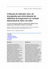 Research paper thumbnail of Utilização de indicador chave de desempenho para determinação da influência da temperatura na variação dimensional de tubos curvados