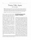 Research paper thumbnail of Trinity Talk, Again - Dialog: A Journal of Theology