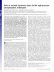 Research paper thumbnail of Role of excited electronic states in the high-pressure amorphization of benzene