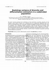 Research paper thumbnail of Bootstrap variance of diversity and differentiation estimators in a subdivided population