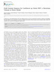 Research paper thumbnail of Draft Genome Sequence for Caulobacter sp. Strain OR37, a Bacterium Tolerant to Heavy Metals