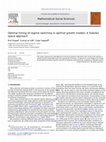 Research paper thumbnail of Optimal timing of regime switching in optimal growth models: A Sobolev space approach