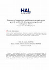 Research paper thumbnail of Existence of competitive equilibrium in a single-sector growth model with elastic labour