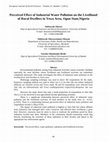 Research paper thumbnail of Perceived Effect of Industrial Water Pollution on the Livelihood of Rural Dwellers in Yewa Area, Ogun State,Nigeria