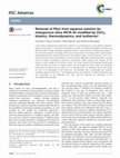 Research paper thumbnail of Removal of Pb( ii ) from aqueous solution by mesoporous silica MCM-41 modified by ZnCl 2 : kinetics, thermodynamics, and isotherms