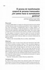 Research paper thumbnail of El proceso de transformación corporal de personas transexuales: ¿Un camino hacia la normalización genérica? (The process of corporal transformation of transsexual persons: A path towards generic normalisation?)