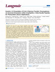 Research paper thumbnail of Acentric 2-D ensembles of D-br-A electron-transfer chromophores via vectorial orientation within amphiphilic n-helix bundle peptides for photovoltaic device applications