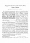 Research paper thumbnail of A cognitive architecture for Robotic hand posture learning