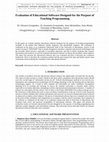 Research paper thumbnail of Evaluation of online educational software designed for the purpose of teaching programming