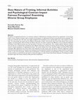 Research paper thumbnail of Does Nature of Training, Informal Activities  and Psychological Contract Impact  Fairness Perception? Examining  Diverse Group Employees