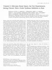 Research paper thumbnail of Vitamin E alleviates renal injury, but not hypertension, during chronic nitric oxide synthase inhibition in rats