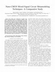 Research paper thumbnail of Nano-CMOS Mixed-Signal Circuit Metamodeling Techniques: A Comparative Study