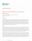 Research paper thumbnail of The moral foundations of prosocial behaviour