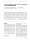 Research paper thumbnail of Genotype-isolate interaction for resistance to black stem in sunflower (Helianthus annuus)