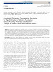 Research paper thumbnail of Introducing Computed Tomography Standards for Age Estimation of Modern Australian Subadults Using Postnatal Ossification Timings of Select Cranial and Cervical Sites